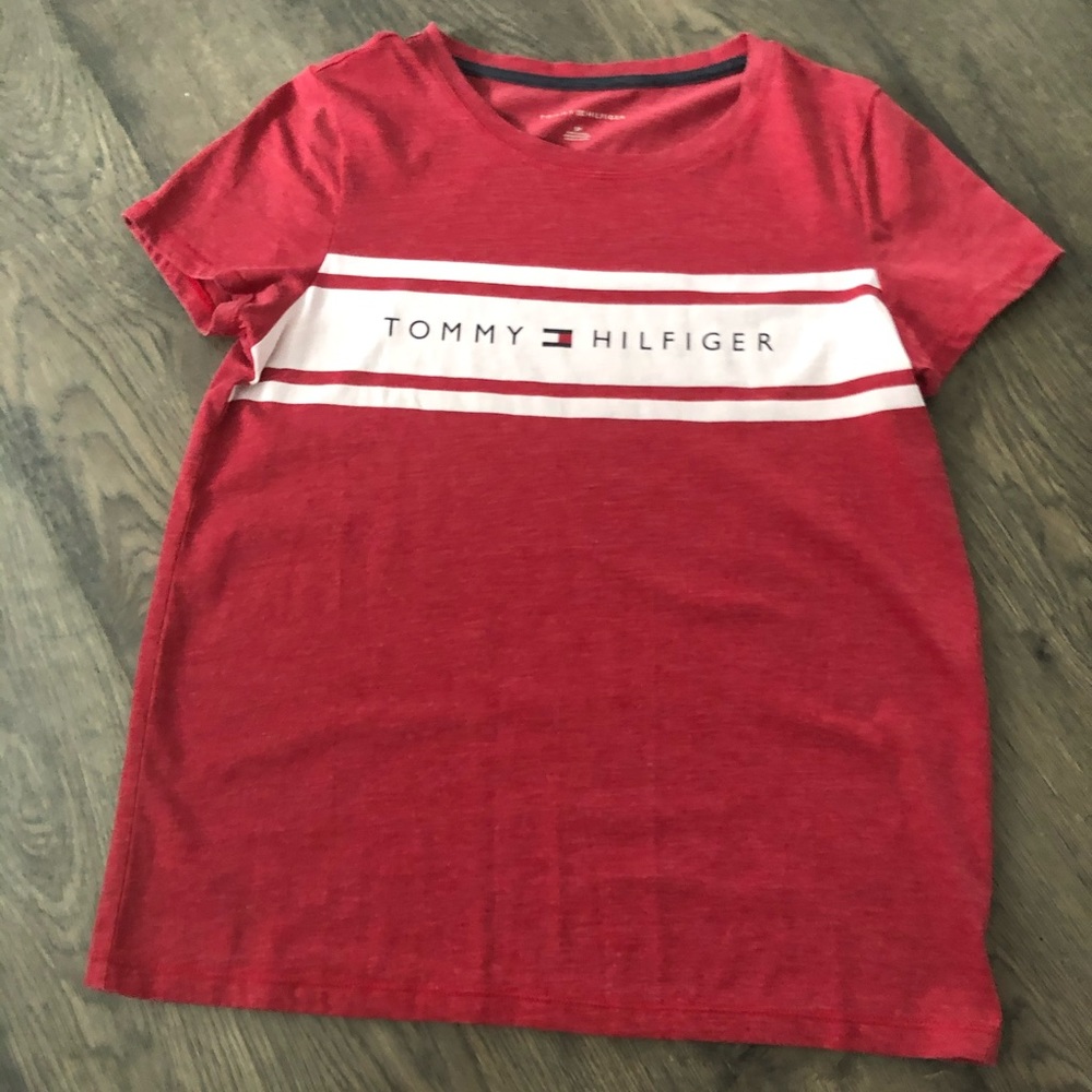 Red Tommy Tee Fits XS/S/M